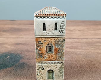 Gault Miniature Medieval Tower Building Architectural Model Statue Home Decor