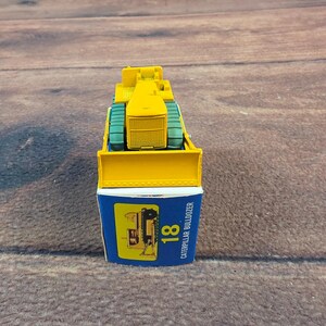 Streichholzschachtel Raupe Bulldozer No 18 Gelb Ausgezeichnete Lesney Diecast Spielzeugkiste Bild 2