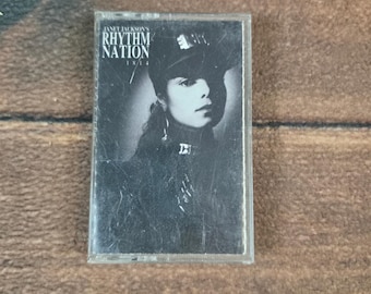 Janet Jackson Rhythm Nation 1814 Cassette Tape OS Black Good 1989 A&M Records