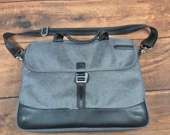 Brenthaven Laptop Bag Mens Large Grey Good Collins Messenger Crossbody Briefcase