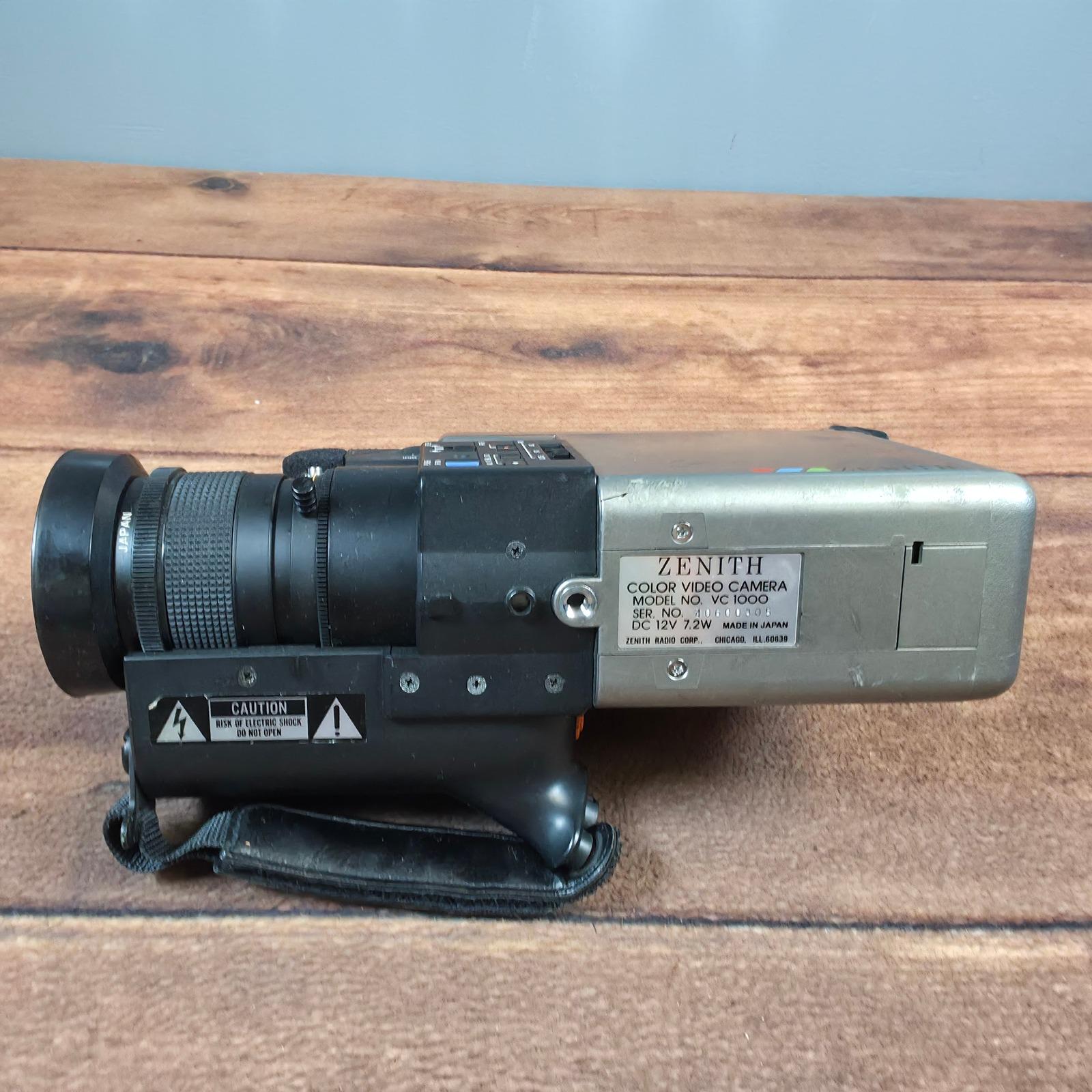 Zenith Video Camera VC1000 Silver Vintage TV Zoom Lens Macro 1980s ...
