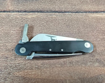 Cuchillo Buck 315 Yachtsman para hombre, talla única, color negro, excelente herramienta de navegación con punta para marlín.