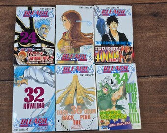 BLEACH マンガ 日本語版 第24巻、27巻、32巻、34巻、36巻、40巻 久保帯人 少年ジャンプ 優秀セット