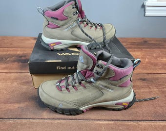Botas de senderismo Vasque para mujer, talla 10, color marrón, impermeables, con suela Vibram Talus UltraDry.