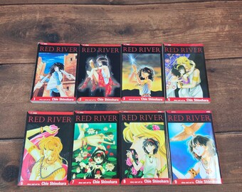 Viz Media Red River Manga Lot Volumes 1-3 5-9 Chie Shinohara Good Shojo Beat