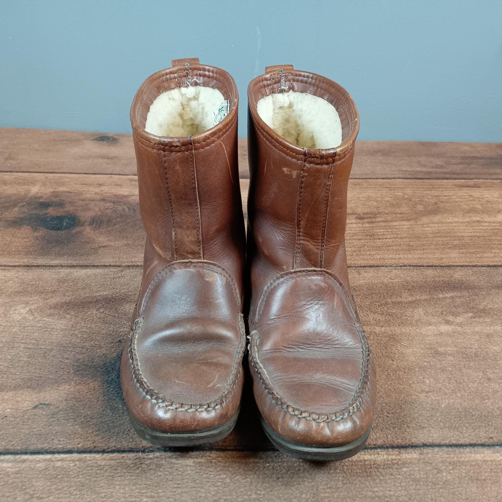 Vintage Shearling Lined Boots Winter - Etsy