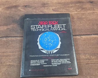 Manual técnico de la Flota Estelar de Star Trek de Ballantine, OS, negro, buen estado, 1975, primera edición.