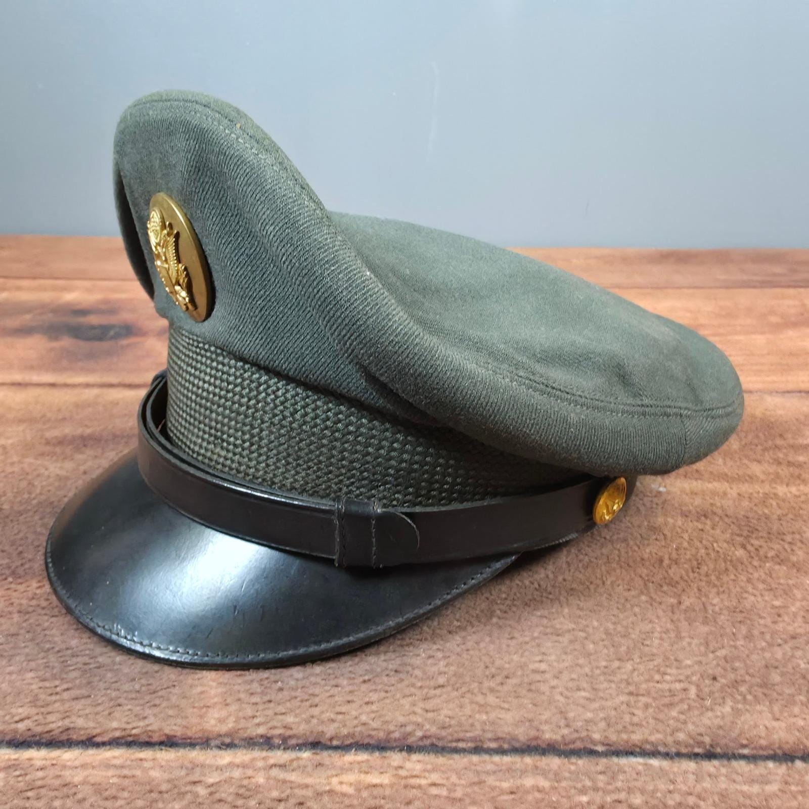 アメリカ陸軍サービスキャップ メンズ 7 オリーブグリーン 良品 下士官