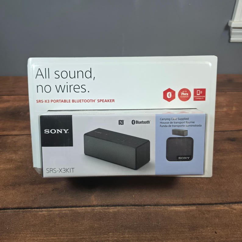 Haut-parleur Bluetooth portable Sony SRS-X3 noir, nouveau haut-parleur NFC 20 W, transport image 1