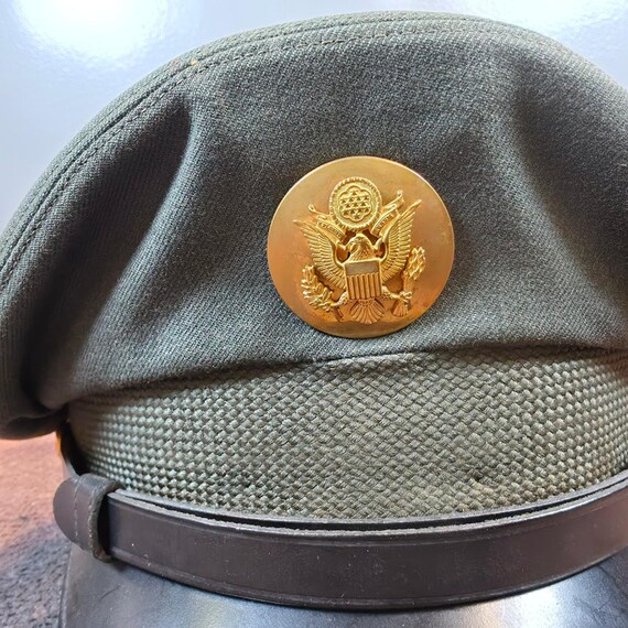 アメリカ陸軍サービスキャップ メンズ 7 オリーブグリーン 良品 下士官