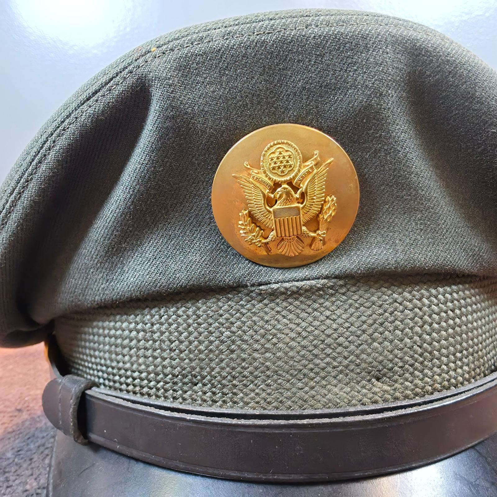アメリカ陸軍サービスキャップ メンズ 7 オリーブグリーン 良品 下士官