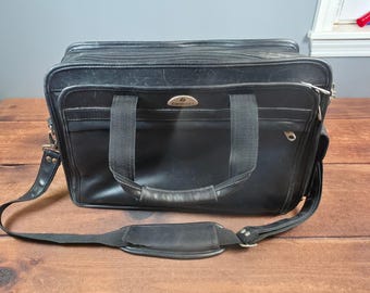 Samsonite Briefcase Grand sac messager extensible en cuir équitable noir pour homme