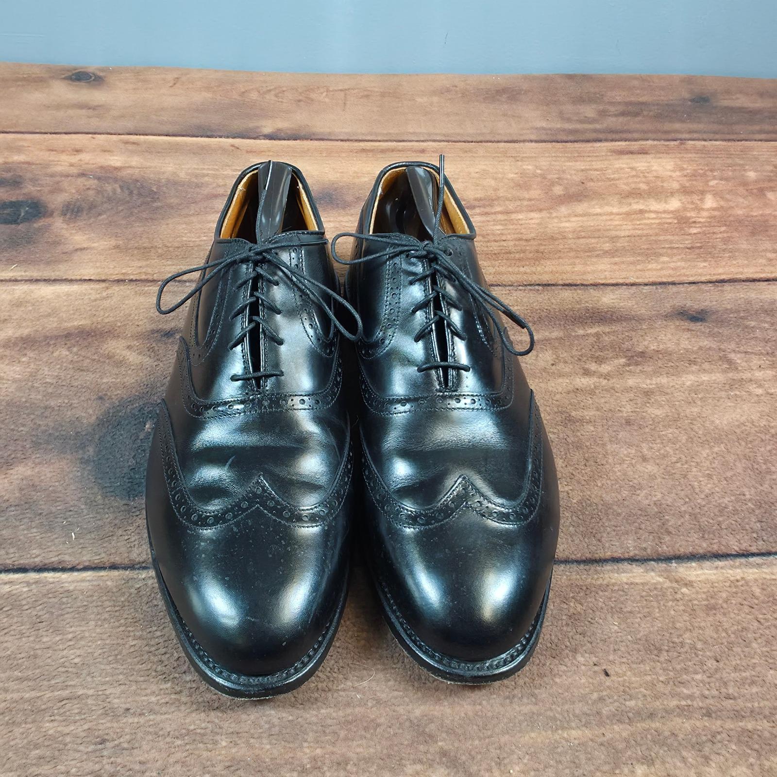 Allen Edmonds Danbury Black Leather Oxfords Brogue Men 11 B Allen Edmonds Mens Leather Dress Shoes Yorktown Lace Cap-Toe  main image 2