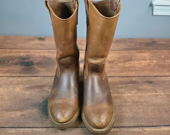 Vintage Red Wing Pecos 1472 Cognac Brown Leather Boots Size  display picture 1
