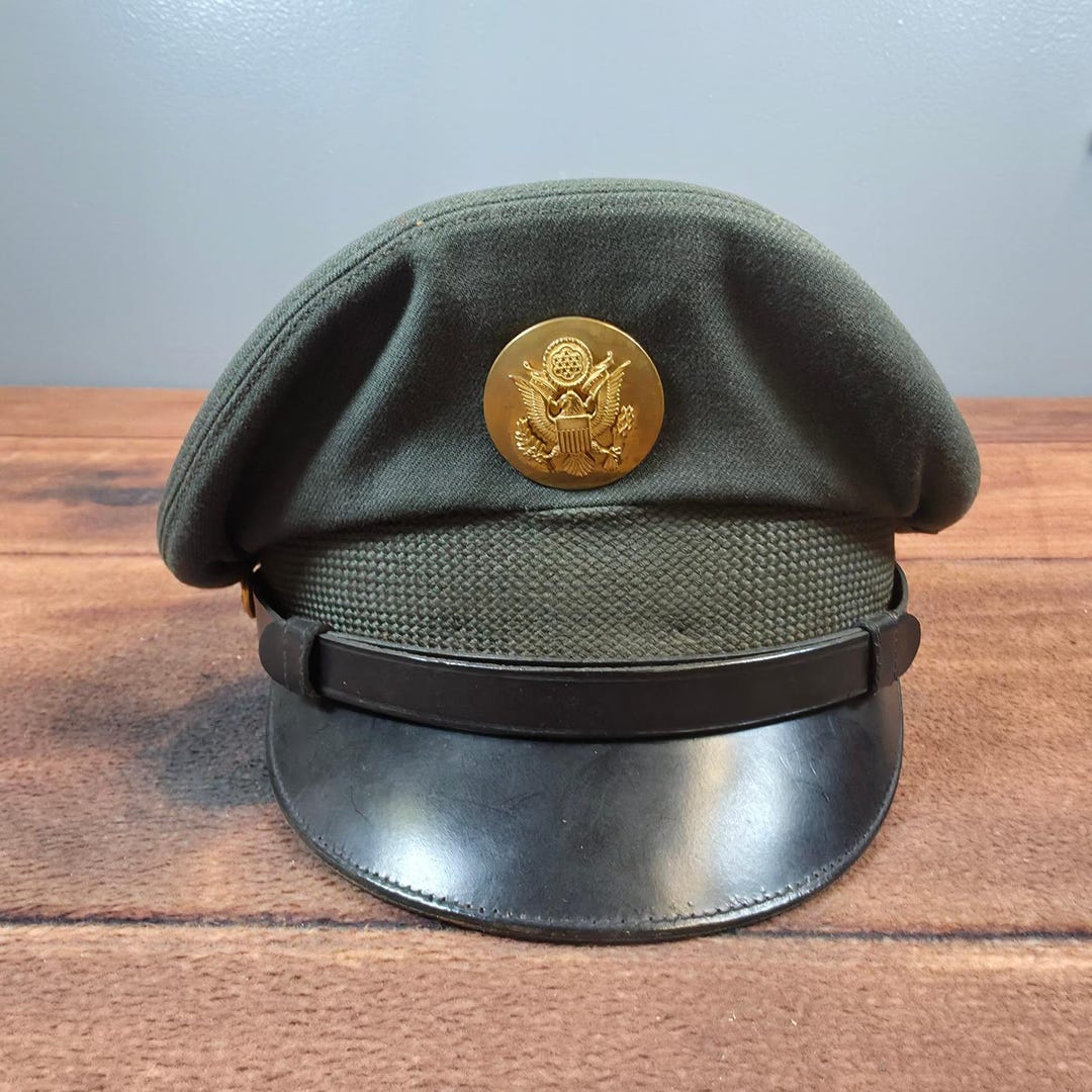 アメリカ陸軍サービスキャップ メンズ 7 オリーブグリーン 良品 下士官