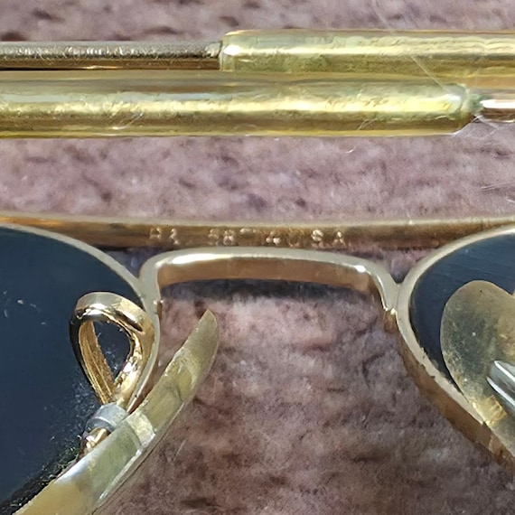 Ray-ban Aviator Sunglasses Mens 58mm Gold Green Good Vintage B&L