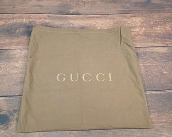 Gucci Dust Bag Brown 19x19.5 Excellent Large Handbag Storage Cover