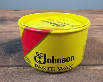SC Johnson Paste Wax Furniture Polish 16oz Yellow Excellent Original Formula