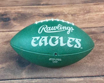 Ballon de football Rawlings Philadelphia Eagles OS vert bon logo d'aile vintage en caoutchouc