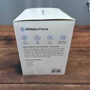 Williston Force Desktop AC F11 Personal Cooler OS White New Portable USB Fan image 2