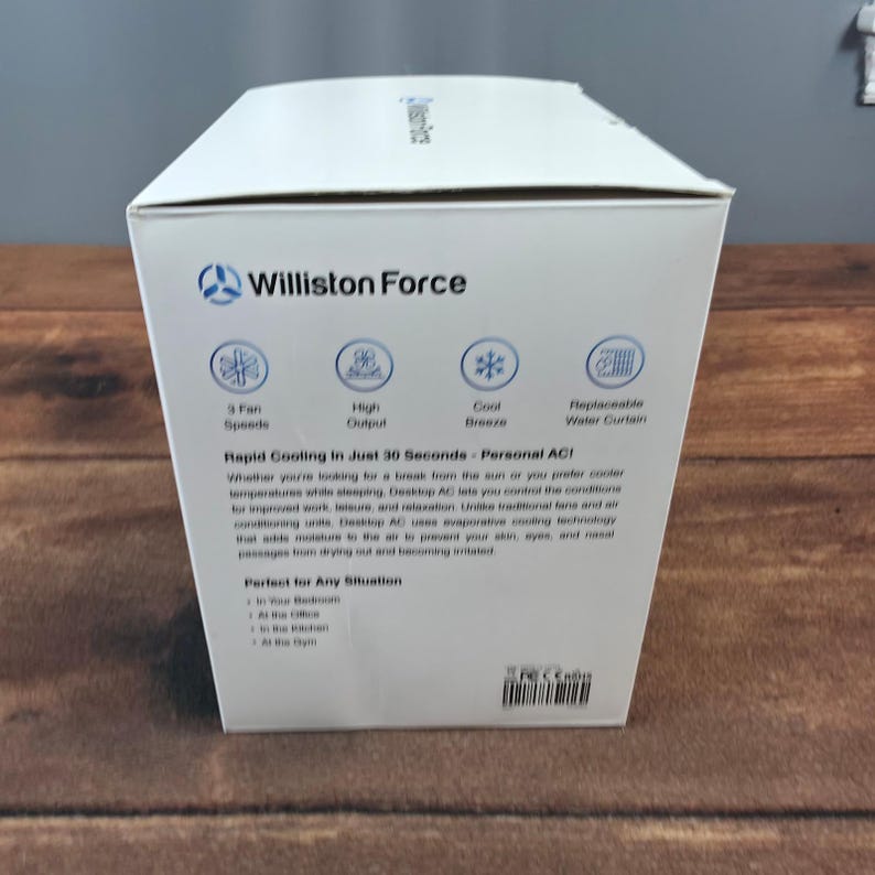 Williston Force Desktop AC F11 Personal Cooler OS White New Portable USB Fan image 2