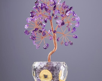Amethyst Feng Shui Money Tree | Lucky Coin, Home Decor