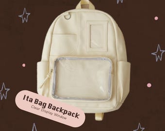 Bonita mochila Ita Bag para pins, impermeable, estilo escolar, con diseño de anime, gran capacidad, para uso diario.