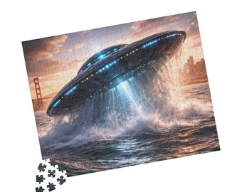 UFO Water Breach Puzzle, UFO Spaceship Jigsaw Puzzle