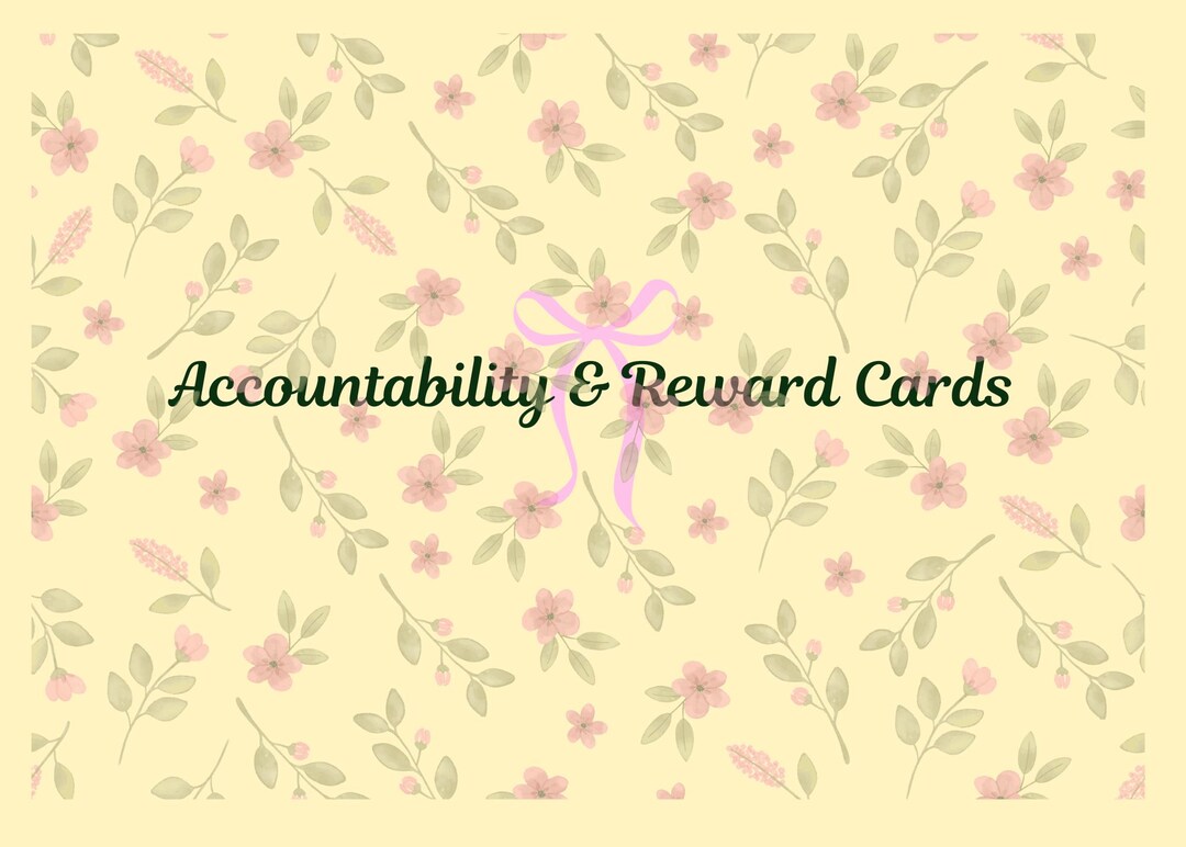 Accountability and Reward Cards (printable) - Etsy