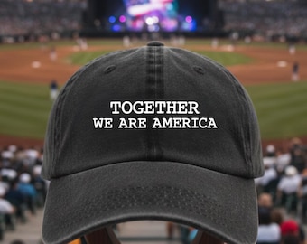 Gorra bordada "Juntos Somos América", gorra de béisbol "Union" inspirada en un conejito, regalo para los amantes de los conciertos, gorras anti Trump
