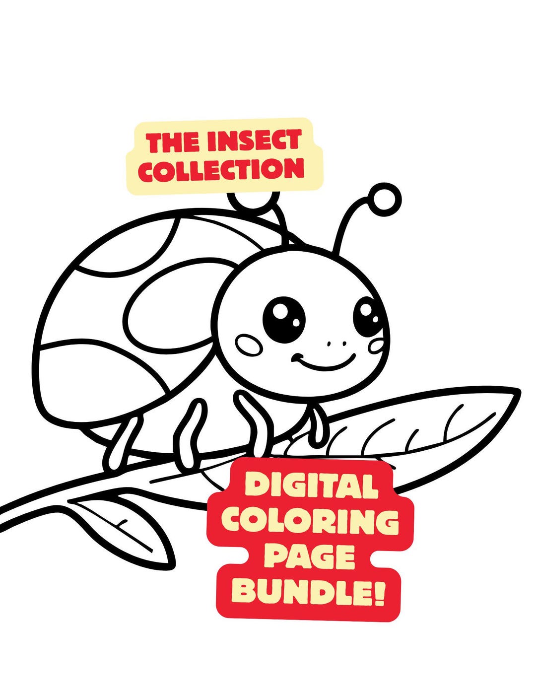 Baby Insect Color Page Digital Insect Coloring Pages for Toddlers and Kids - Etsy