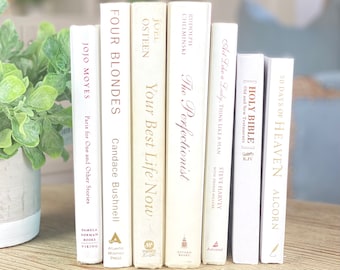 White Decorative Book Set: Staging Coffee Table Books