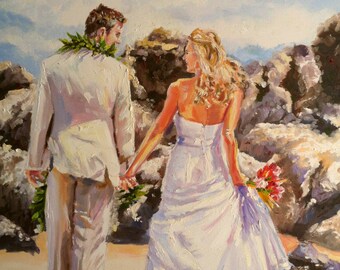 OIL PAINTING from PHOTO | Wedding gift wedding portrait | Customized painting  Original Oil on Canvas | Gift for a Bride | Wedding gift Idea