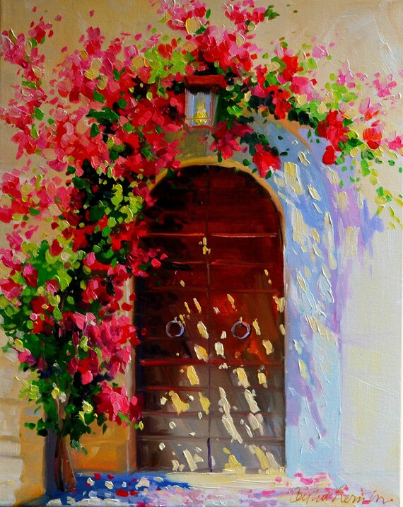 Bougainvillea Shadows Art Print: Cecilia Rosslee Floral Wall Decor