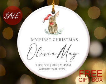 Personalized My 1ST FIRST CHRISTMAS Ornament Personalized | My first Christmas | 2022 Baby Ornament | Custom Baby Ceramic
