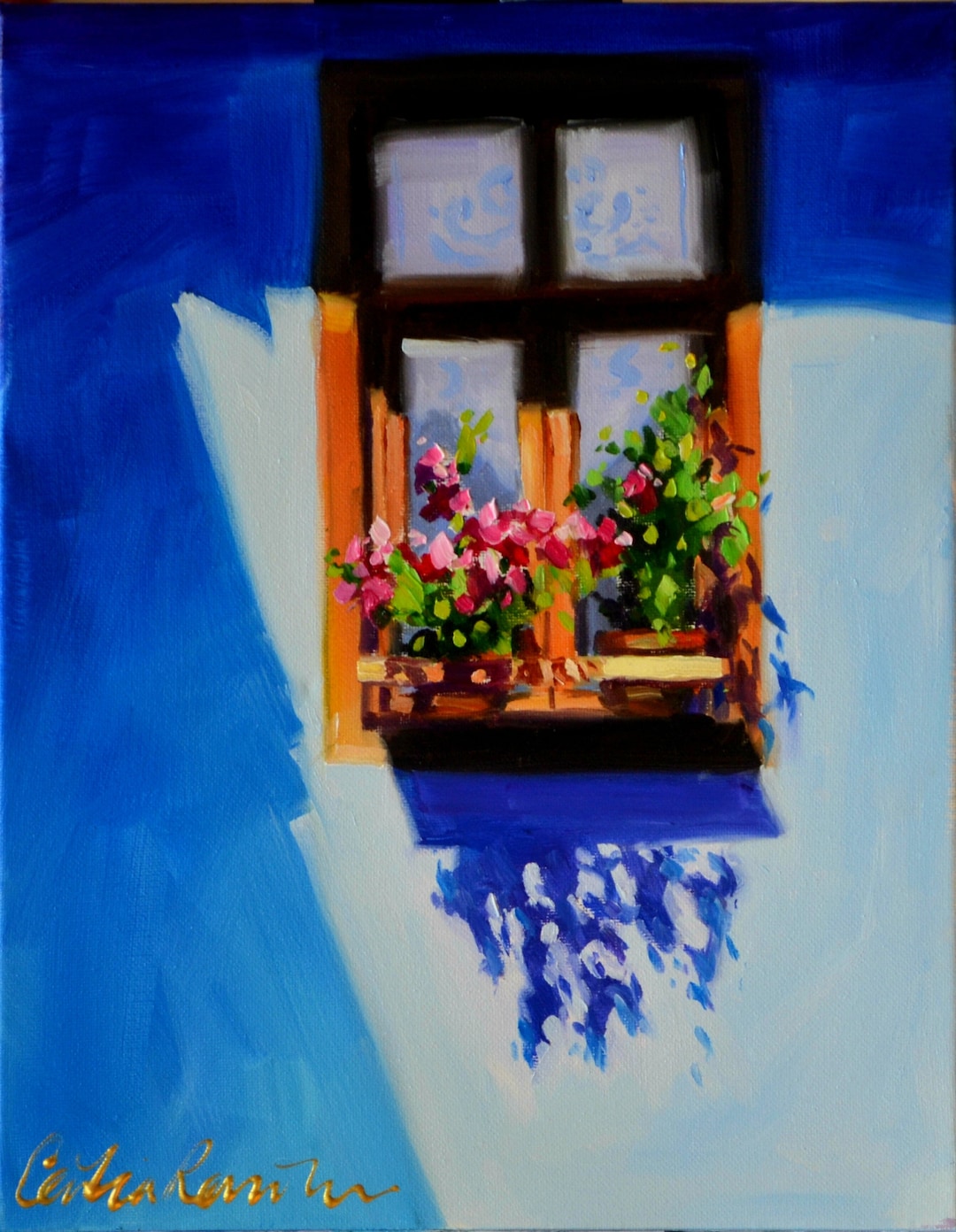 GICLEE Canvas Art Print in Blue of BLUE EXTERIOR Beautiful Etsy