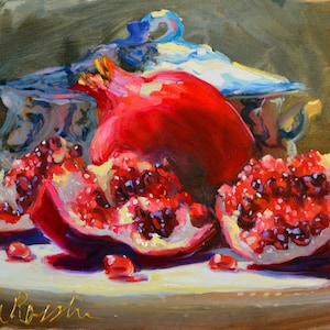 Art Print of PUNICA GRANATUM | Classic Still Life by Cecilia Rosslee is the perfect gift for Mom