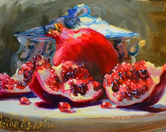 Art Print of PUNICA GRANATUM | Classic Still Life by Cecilia Rosslee is the perfect gift for Mom