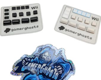 Pegatinas de repuesto para pies y tapas de tornillos de Nintendo Wii