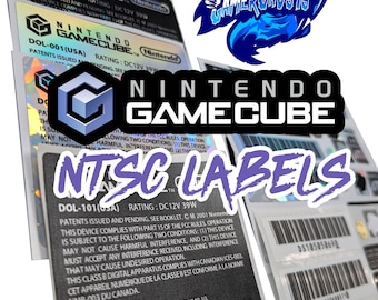 Juego de etiquetas/calcomanías/pegatinas para consola Nintendo GameCube - EE. UU./CAN - NTSC