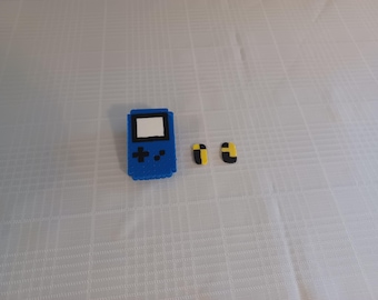Blue perler bead Gameboy