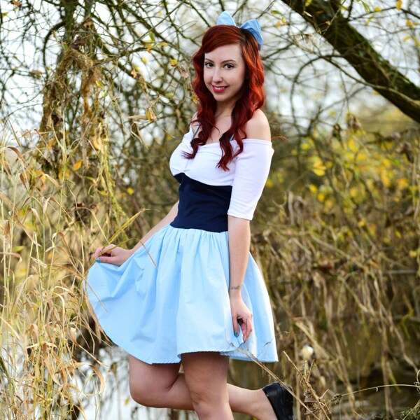 Adult Princess Ariel The Little Mermaid Blue Land Dress (UK 10) (US 6) (EUR 38) Ladies Womens Peasant Market