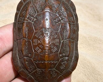 Retro Messing Schildkrötenpanzer Figur - Symbol für Reichtum und Schutz
