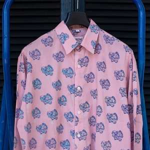 Tropical Fish Pink Mens Printed Summer Shirt image 2