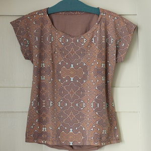 Shipibo Screen Printed Open Back Modal T-shirt Open Back