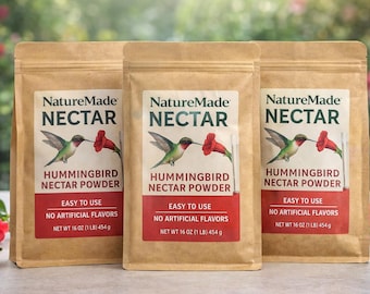 Hummingbird Nectar Powder – Instant DIY Nectar Concentrate | 100% Pure Sucrose | Easy Mix Hummingbird Food | 3 bags