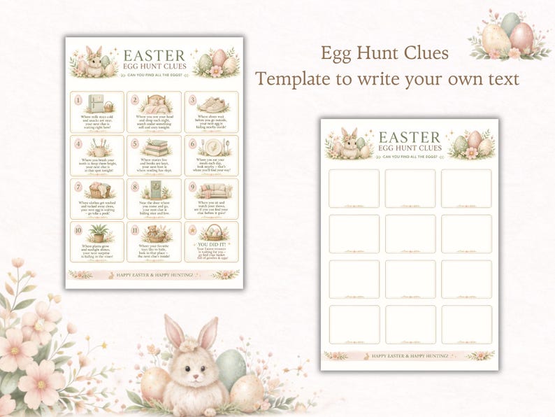 Ultimate Easter Bundle Printable Egg Stuffer, Hunt Clues, Golden Egg