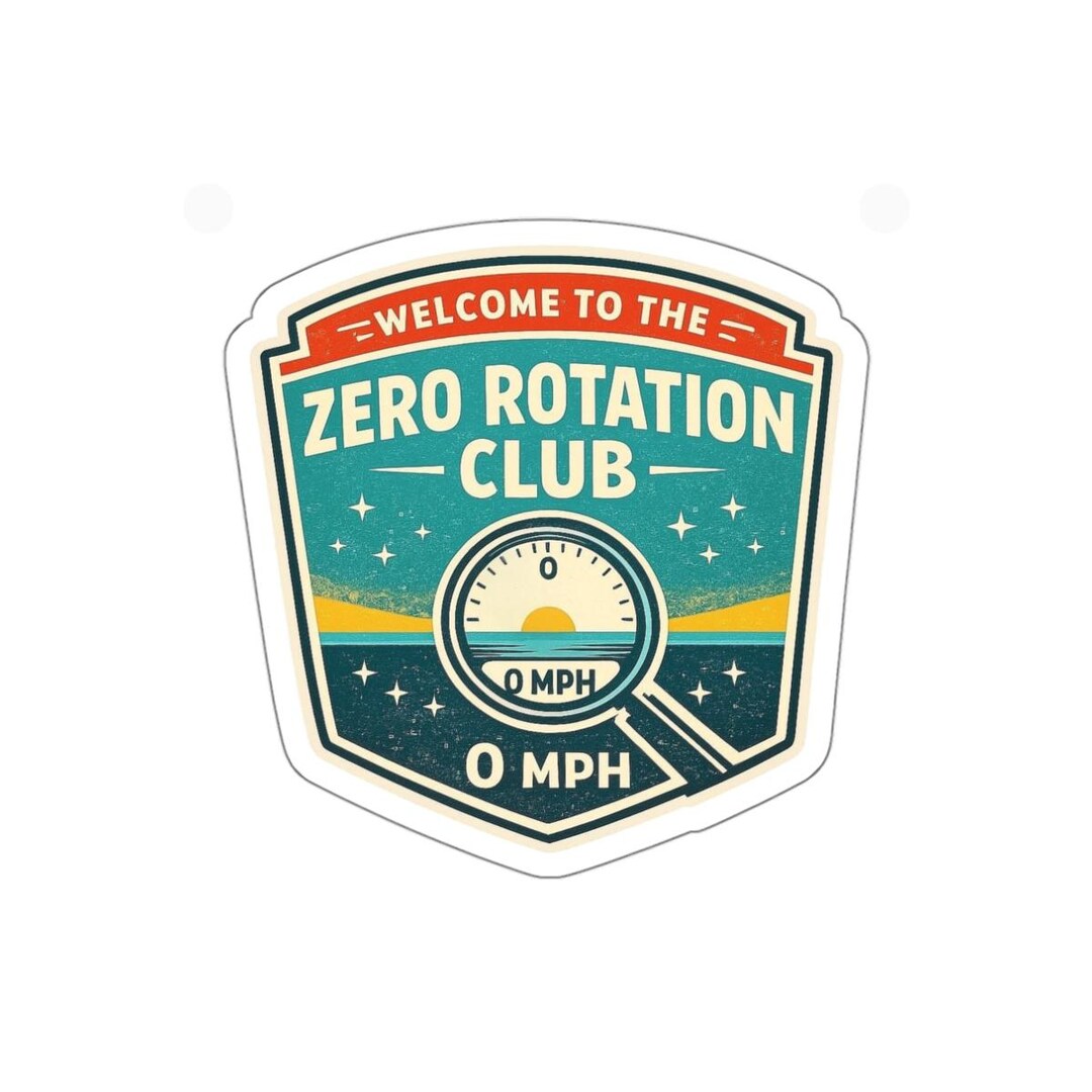 Zero Rotation Club Sticker | Retro Speedometer 0 MPH Die-cut - Etsy