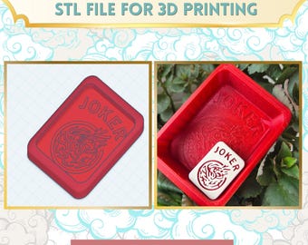 Mahjong Joker Jail STL-Datei, Joker Trap Tile Zubehör, 3D gedrucktes Mahjong Organizer Tablett