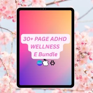 ADHD Workbook for Adults, Digital Habit Tracker,  Neurodivergent Tools, Printable & Reusable PDF